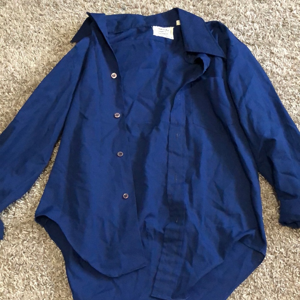 blue button up